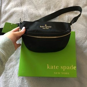 Sleek Black Fanny Pack by Kate Spade